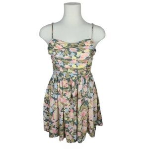 𝅺minkpink Spaghetti Strap Floral Skater Dress Small